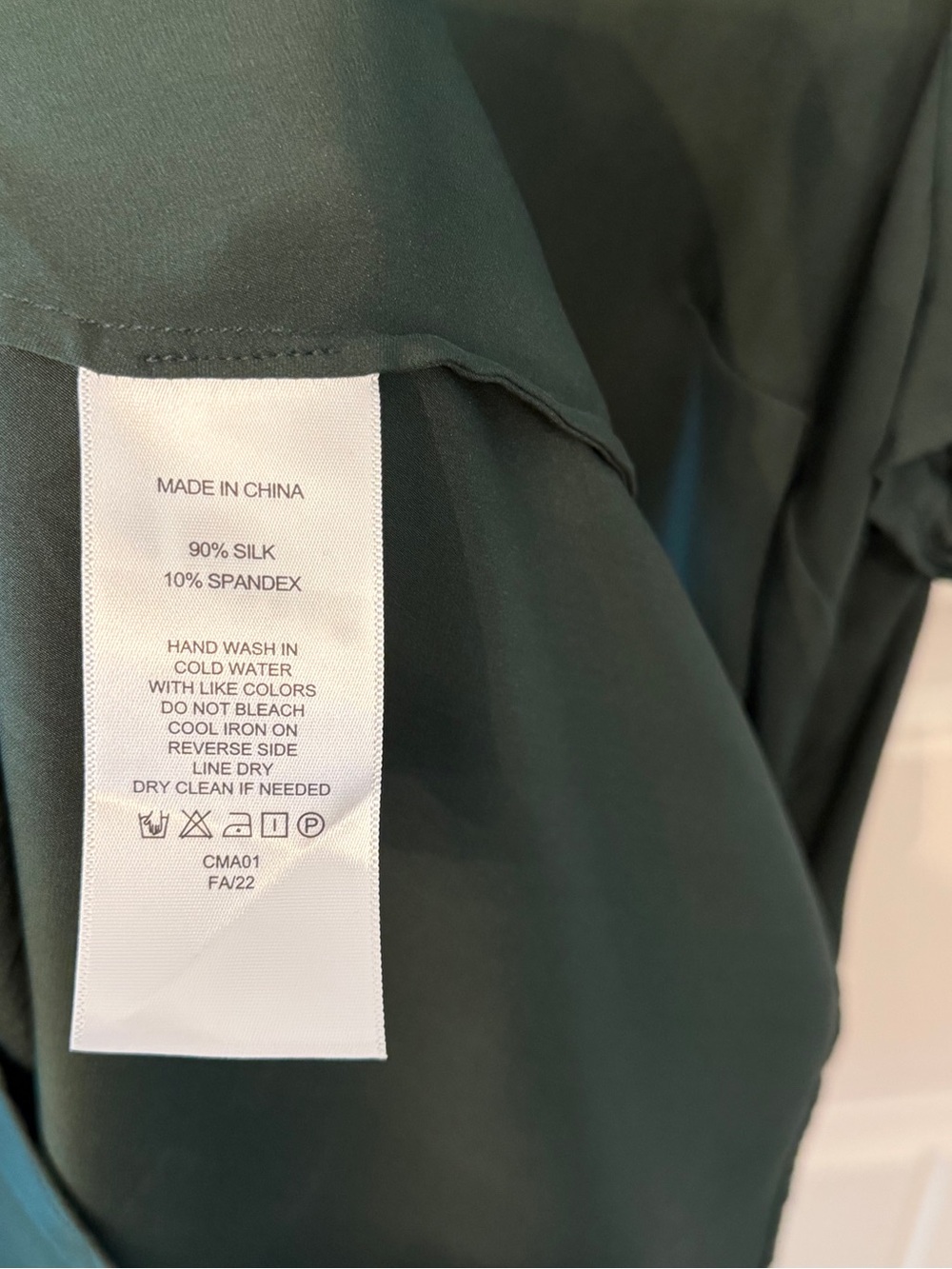 Quince Silk T-Shirt Dress XL Forest Green Short Sleeve - Picture 6 of 6